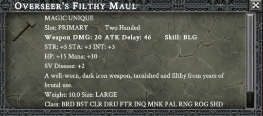 OVERSEER'S FILTHY MAUL item card